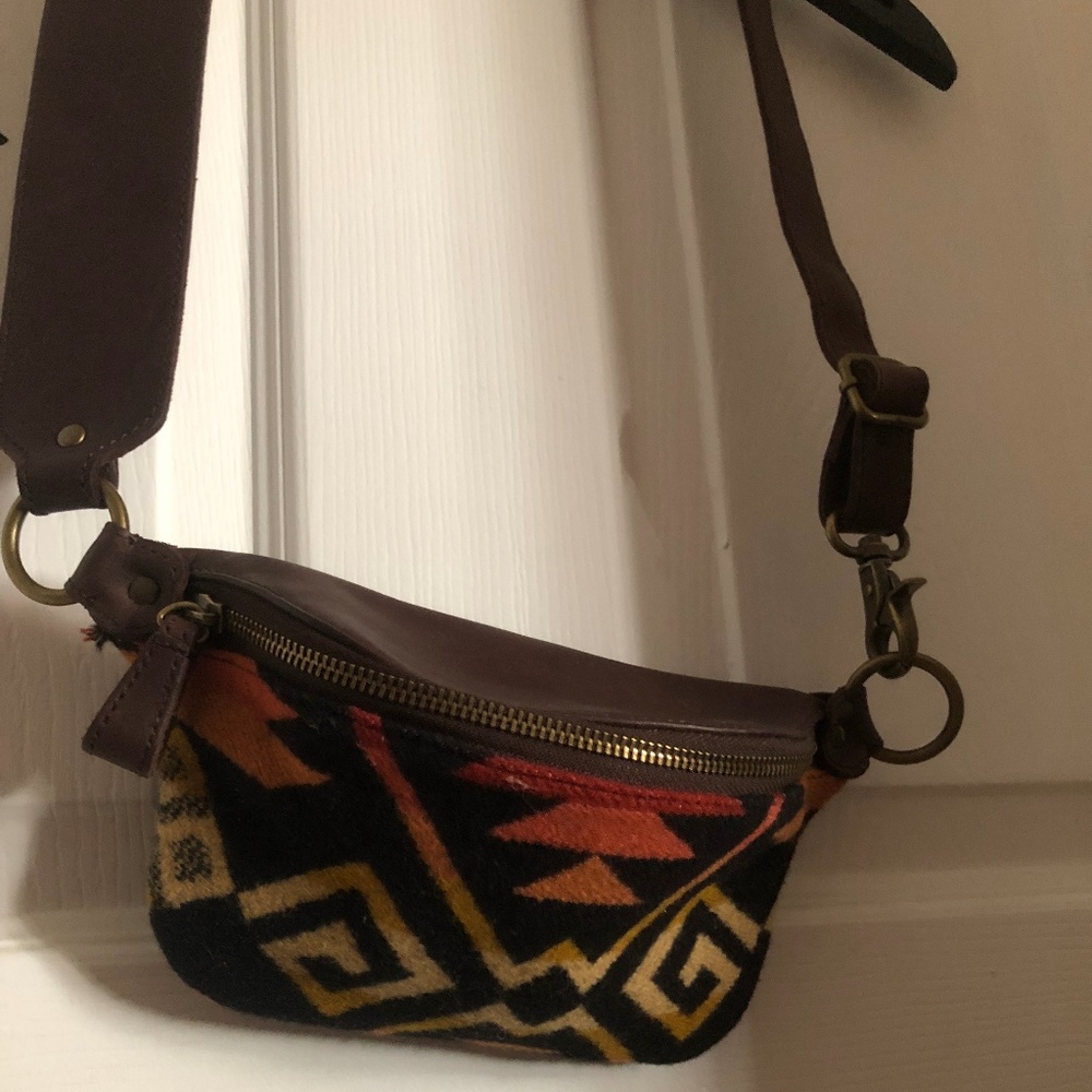 Pendleton Black, Orange & Yellow Mini Crossbody Bag - Picture 2 of 6